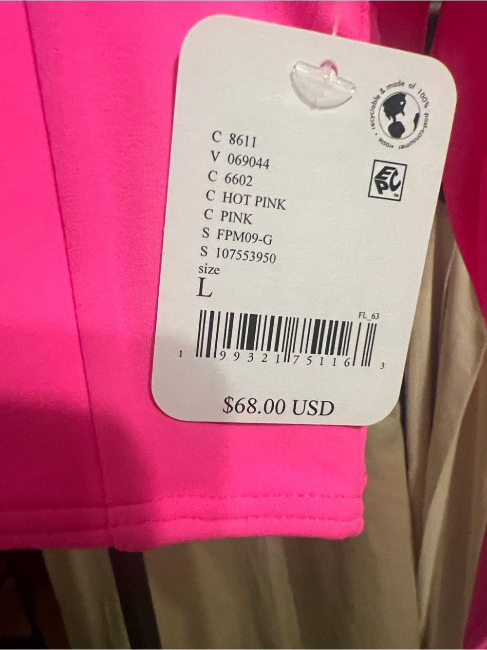 Hot Pink Cutout Long Sleeve Women's Top